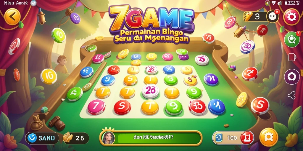 Tangkapan layar dari permainan Bingo 7GAME yang mengasyikkan.