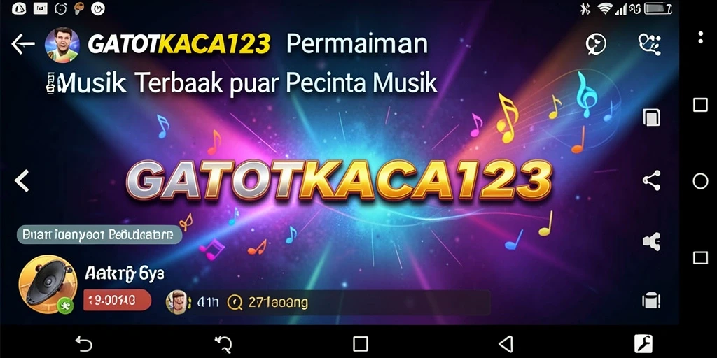 Screenshot GATOTKACA123 menampilkan aksi gameplay musik yang mendebarkan.
