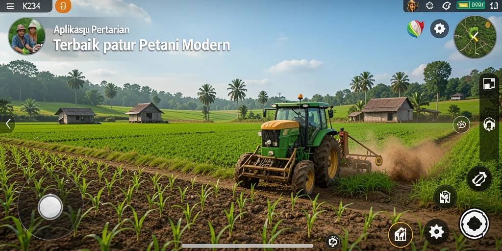 Screenshot gameplay K234 menampilkan proses bertani yang mendebarkan.