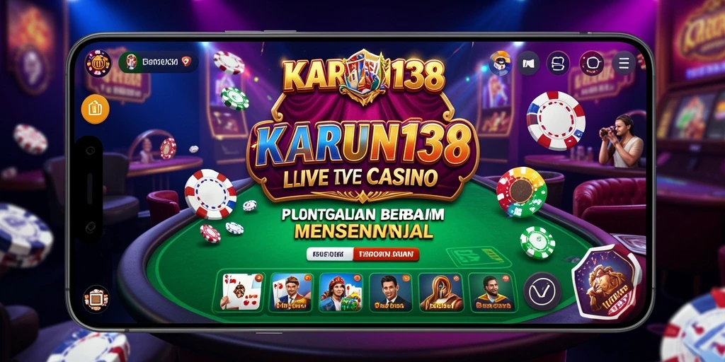 Tampilan gameplay Live Casino yang mendebarkan di KARUN138.