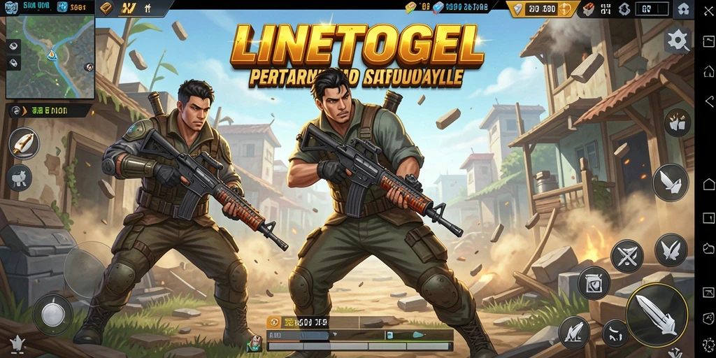 Tampilan gameplay seru dengan aksi Battle Royale.