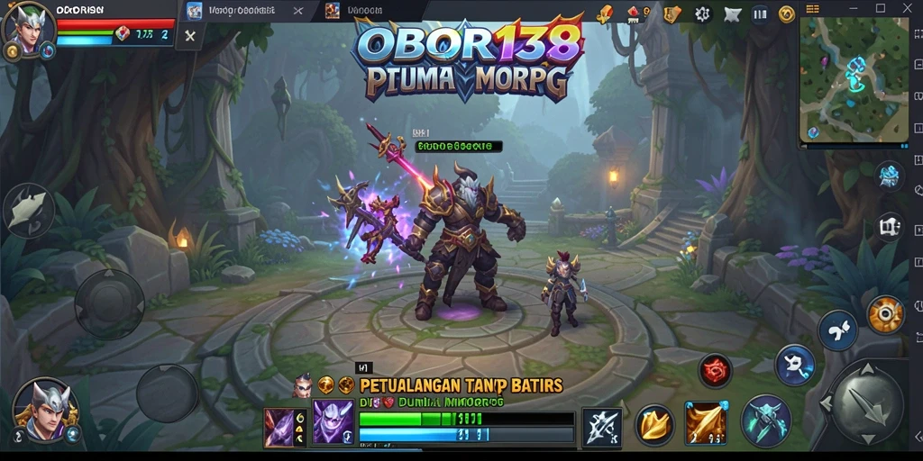 Screenshot gameplay OBOR138 yang menampilkan aksi seru di dunia MMORPG.