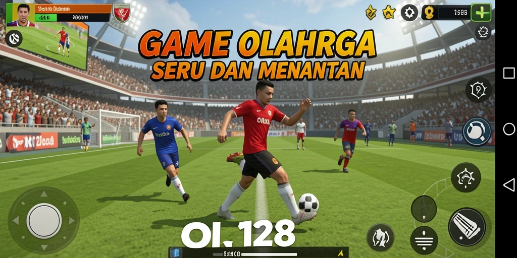 Tangkapan layar utama OLX128 yang menampilkan aksi olahraga seru.