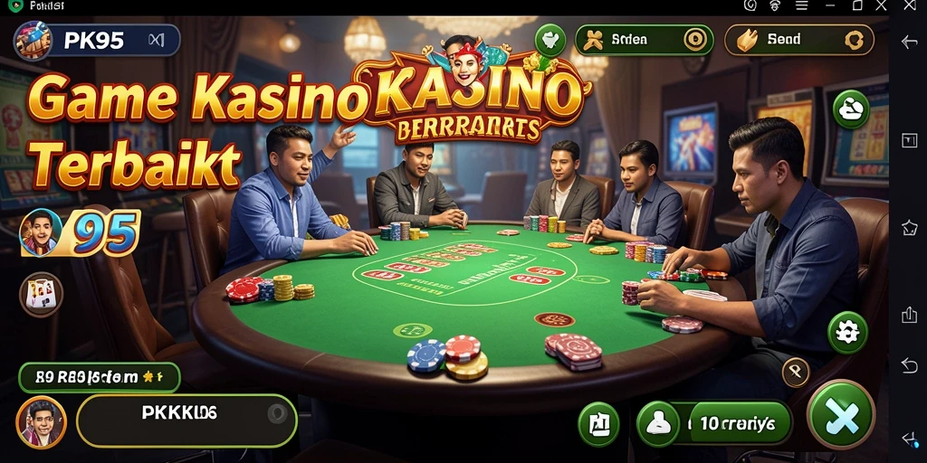 Gameplay Kasino yang menarik dengan grafis memukau dan suara yang menghibur.