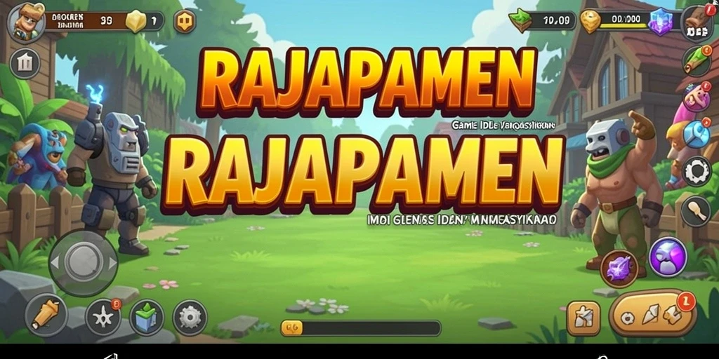 Screenshot dari gameplay <strong>RAJAPAMEN</strong> yang menunjukkan karakter dan elemen Idle.