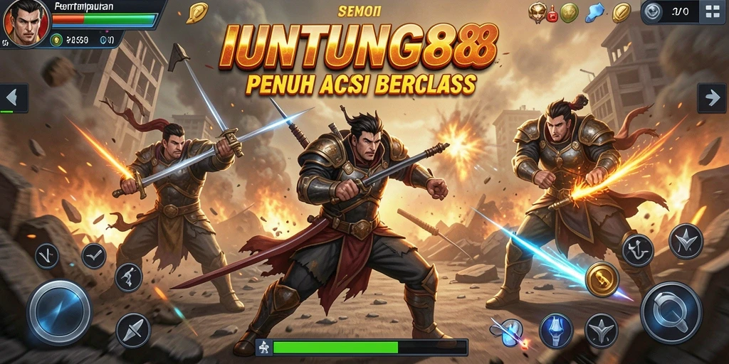 Tampilan gameplay UNTUNG88 yang seru dengan aksi pertarungan intens.