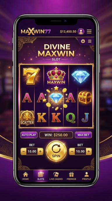 Pengaturan akun pengguna dalam aplikasi maxwin77 yang sederhana.
